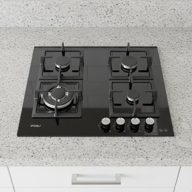 COMBO FDV CAMPANA CRYSTAL 90 + ENCIMERA BLACK 60 GN + HORNO BLACK 70 GN - 2