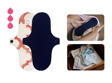 TOALLA HIGIÉNICA BAMBOO BALANCE TELA REGULAR AZUL MARINO