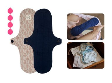 TOALLA HIGIÉNICA BAMBOO BALANCE TELA NOCTURNA AZUL MARINO