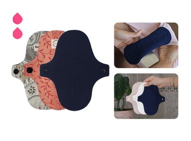 PROTECTORES DIARIOS BAMBOO BALANCE 3 DE TELA TRIPACK AZUL MARINO