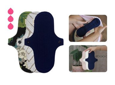 TOALLAS HIGIÉNICAS BAMBOO BALANCE TELA TRIPACK REGULAR AZUL MARINO