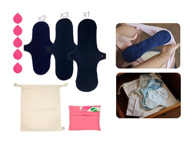 TOALLAS HIGIÉNICAS BAMBOO BALANCE TELA PACK FLUJO ALTO AZUL MARINO