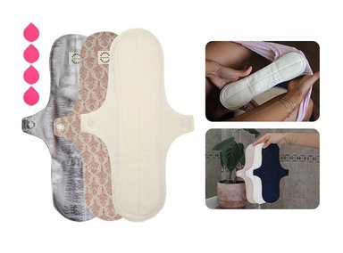 TOALLAS HIGIÉNICAS BAMBOO BALANCE TELA NOCTURNA CREMA