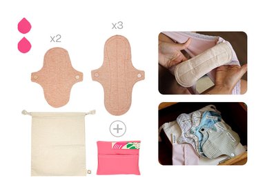 TOALLA HIGIÉNICA DE TELA BAMBOO BALANCE PACK FLUJO LEVE VICUÑA