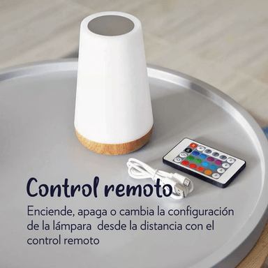 LAMPARA CUENTA OVEJAS LAM001 BLANCO TACTIL RECARGABLE PORTATIL LUZ ROJA NOCTURNA 12 LUCES CONTROL REMOTO BATERIA DURA 15H - 2
