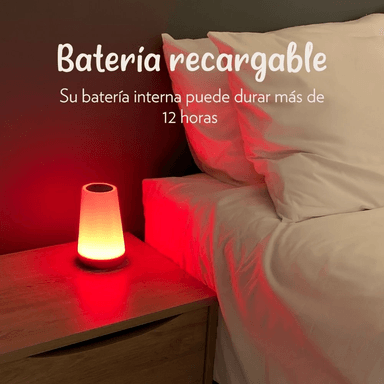 LAMPARA CUENTA OVEJAS LAM001 BLANCO TACTIL RECARGABLE PORTATIL LUZ ROJA NOCTURNA 12 LUCES CONTROL REMOTO BATERIA DURA 15H - 4