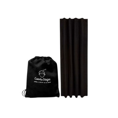 CORTINA BLACKOUT PORTÁTIL PLAIN BLACK REGULAR BLOQUEO TOTAL DE LUZ PARA UN DESCANSO SIN INTERRUPCIONES.