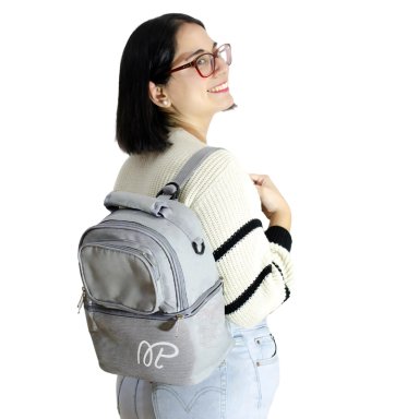 COOLER BAG PARA LECHE MATERNA BOLSO REFRIGERANTE COLOR GRIS
