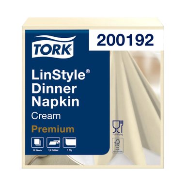 SERVILLETA TORK LINSTYLE CREMA TIPO TELA 50 UN
