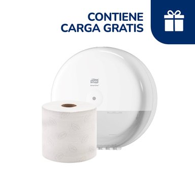 DISPENSADOR PAPEL TORK MULTICOLOR BLANCO HIGIENICO SMARTONE + CARGA GRATIS