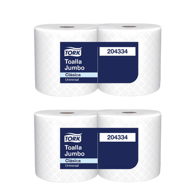 PAPEL TOALLA JUMBO TORK® ECONÓMICO 4 ROLLOS X 190 MTS.