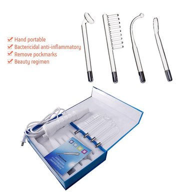 DISPOSITIVO PORTÁTIL PERUMASSAGE FACIAL CABELLO ALTA FRECUENCIA ANTIEDAD D'ARSONVAL VARITA ELÉCTRODOS