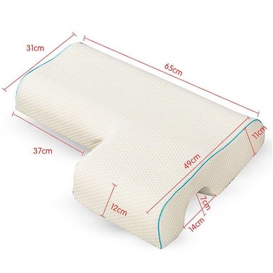 ALMOHADA PERUMASSAGE BLANCO VISCOELASTICA PAREJAS CON FUNDA BAMBOO - 4