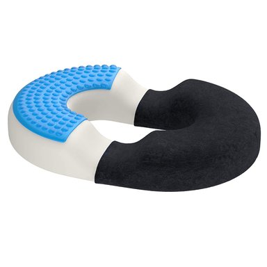 COJÍN PERUMASSAGE 45X35CM MARRÓN CLARO TIPO DONA PARA COXIS, HEMORROIDES, CIÁTICA, EMBARAZO