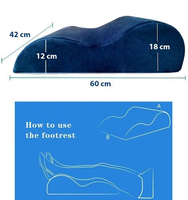 ELEVADOR PERUMASSAGE ERGONÓMICO PIERNAS CON FUNDA VARICES Y PIES HINCHADOS 60 X 42 CM - 2
