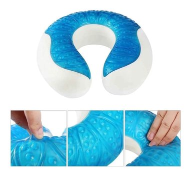 ALMOHADA PERUMASSAGE ORTOPÉDICA CERVICAL CON GEL Y FUNDA, EL HOGAR, OFICINA O VIAJAR 28 X 10 CM - 2