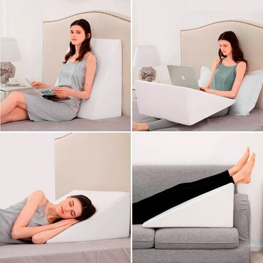 ALMOHADA PERUMASSAGE CUÑA COJÍN ANTIREFLUJO ACIDEZ Y APOYO POSTOPERATORIO 67 X 60 CM - 2