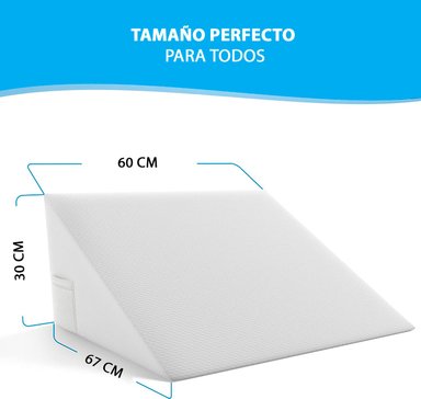 ALMOHADA PERUMASSAGE CUÑA COJÍN ANTIREFLUJO ACIDEZ Y APOYO POSTOPERATORIO 67 X 60 CM - 4