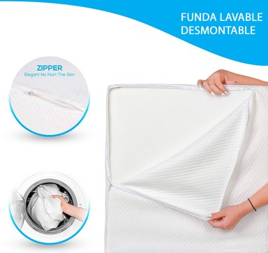 ALMOHADA PERUMASSAGE CUÑA COJÍN ANTIREFLUJO ACIDEZ Y APOYO POSTOPERATORIO 67 X 60 CM - 5