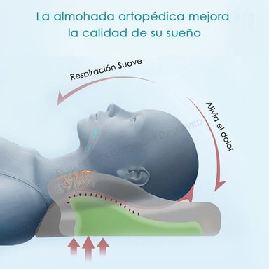 ALMOHADA ORTOPÉDICA VISCOELÁSTICA PARA DORMIR DE LADO, BOCA ABAJO Y ARRIBA CON FUNDA DE FIBRA DE BAMBU - 6