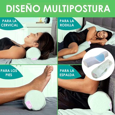 ALMOHADA PERUMASSAGE ERGONÓMICO CERVICAL + ANTIFAZ CON GEL RELAJARSE Y DORMIR 46 X 13.5 CM - 2