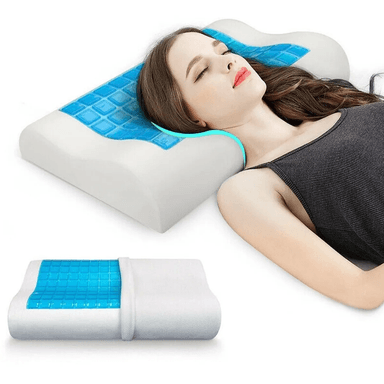 ALMOHADA PERUMASSAGE CON GEL ORTOPÉDICA CERVICAL VISCOELÁSTICA Y FUNDA 55 X 35 CM