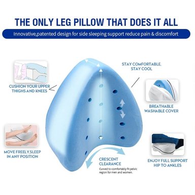ALMOHADA PERUMASSAGE MODERNO ERGONÓMICA PIERNAS Y RODILLA DORMIR LADO 25 X 16 CM - 4