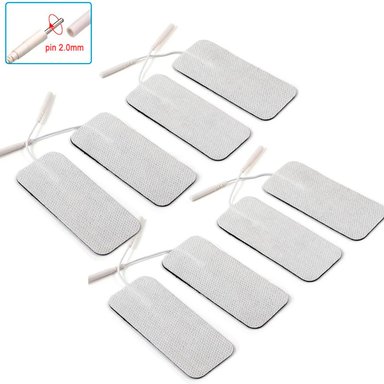 ELECTRODO FACIAL PERUMASSAGE SET DE 8 ALMOHADILLAS GRANDES DE REPUESTO DE 2 X 4 PULGADAS