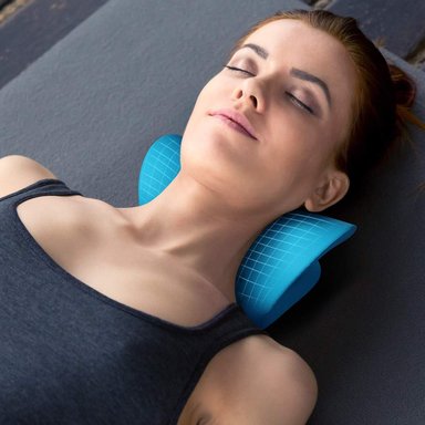 ALMOHADA PERUMASSAGE CELESTE DE TRACCIÓN CERVICAL ESTIRAR CUELLO - 3