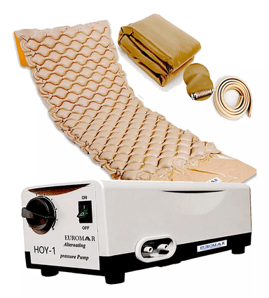 COLCHÓN ANTIESCARAS CON MOTOR DE PRESIÓN ALTERNA RESISTENTE HASTA 150 KG