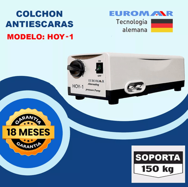COLCHÓN ANTIESCARAS CON MOTOR DE PRESIÓN ALTERNA RESISTENTE HASTA 150 KG - 5