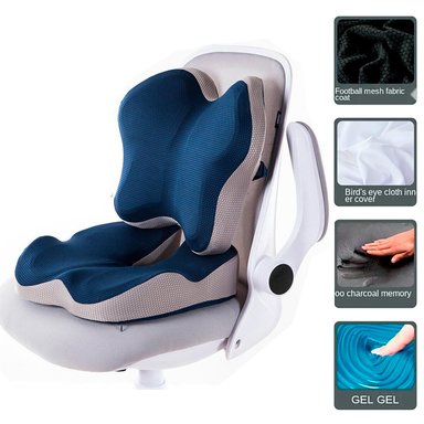 ACCESORIO CUIDADO PERSONAL PERUMASSAGE COMBO COJIN Y RESPALDAR MEMORY FOAM CON INFUSIÓN DE CARBÓN Y GEL