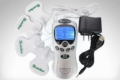 MASAJEADOR PERUMASSAGE ELECTRO ESTIMULADOR + 4 PARCHES DIGITAL ONDAS TENS - 4