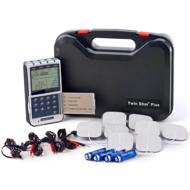 MASAJEADOR PERUMASSAGE PIES ELECTROESTIMULADOR TWIN STIM PLUS TENS/EMS DIGITAL 4 CANALES 8 PARCHES - 1