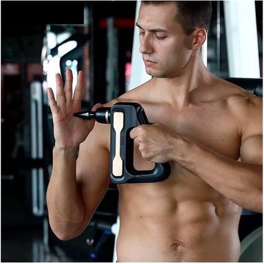 PISTOLA PERUMASSAGE MASAJE PROFESIONAL TRIANGULAR 8 CABEZALES 32 NIVELES - 5