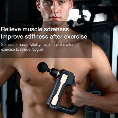 PISTOLA PERUMASSAGE MASAJE PROFESIONAL TRIANGULAR 8 CABEZALES 32 NIVELES - 6