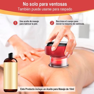 MASAJEADOR PERUMASSAGE VENTOSA ELÉCTRICA 4 EN 1 INTELIGENTE TERAPIA LUZ ROJA - 4