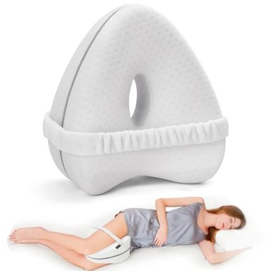ALMOHADA ORTOPÉDICA VISCOELÁSTICA PARA RODILLAS | COJÍN ERGONÓMICO CON CORREA AJUSTABLE
