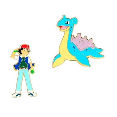 PIN SET BIOWORLD POKEMON ASH AND LAPRAS ENAMEL - 1