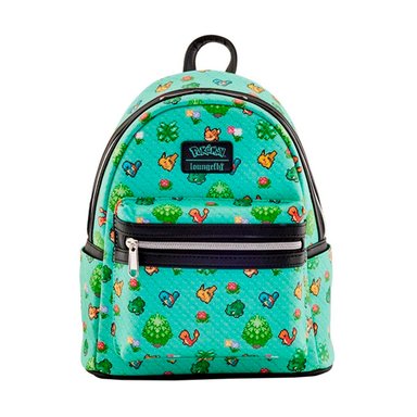 MOCHILA LOUNGEFLY MULTICOLOR POKEMON 8 BIT STARTER