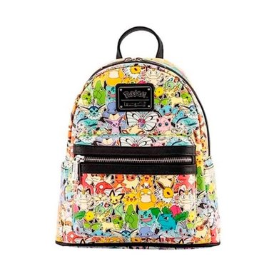 MOCHILA LOUNGEFLY MULTICOLOR POKEMON PRIMERA GENERACION EXCLUSIVO