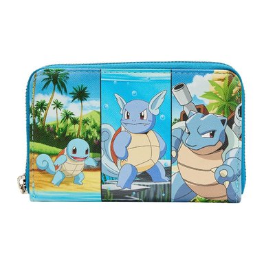BILLETERA LOUNGEFLY MULTICOLOR POKEMON CARTERA SQUIRTLE EVOLUCIONES