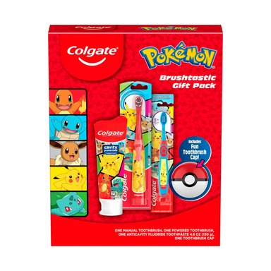 POKEMON COLGATE PACK 2 CEPILLOS INCLUYE TAPA POKEBOLA