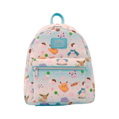 MOCHILA LOUNGEFLY MULTICOLOR POKEMON JAPAN CANDY PIKACHU EEVEE