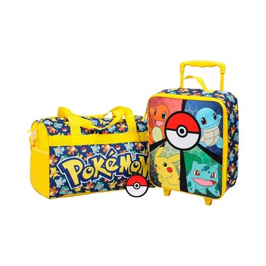 SET POKÉMON BIOWORLD MALETA CON RUEDAS Y MALETIN VIAJERO - 1