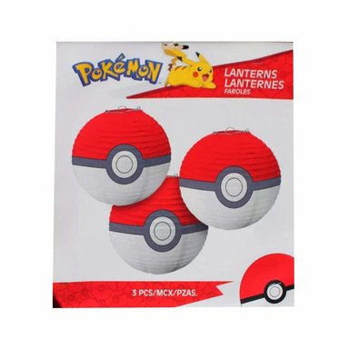 POKEMON SET DE 3 FAROLES POKEBALL