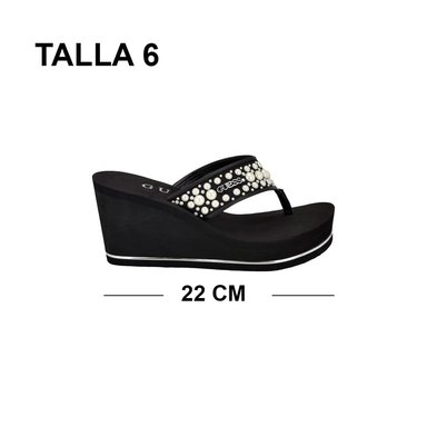 SANDALIA GUESS DAMA SILUS BLACK TALLA 6 - 2
