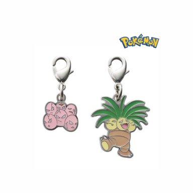 POKEMON CENTER EXEGGCUTE EXEGGUTOR LLAVERO METAL JAPON - 3
