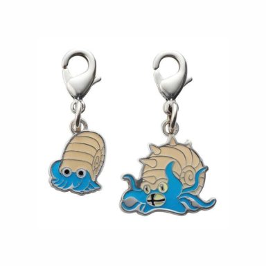 POKEMON CENTER OMASTAR OMANYTE LLAVERO METAL JAPON