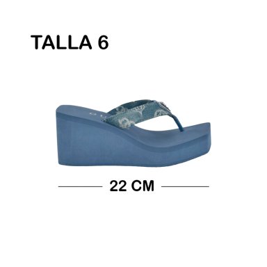 SANDALIA GUESS DEMMEY DARK BLUE DAMA TALLA 6 - 2
